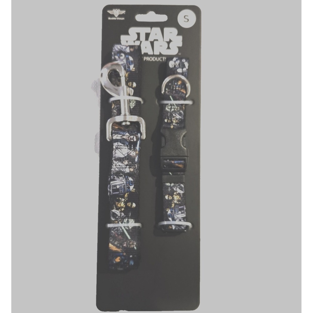 NWT Star Wars R2-D2 C3PO Leash 5' & Adjustable Collar 10" - 14" Small Dog